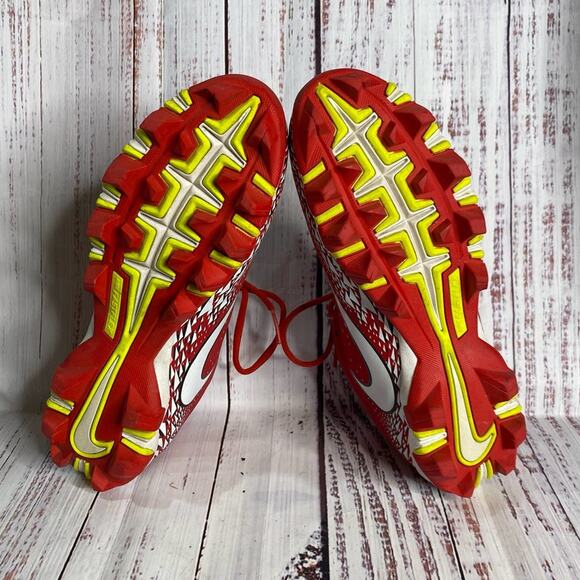 Nike Red Fast Flex Men Cleats Sz 8 - Picture 7 of 8